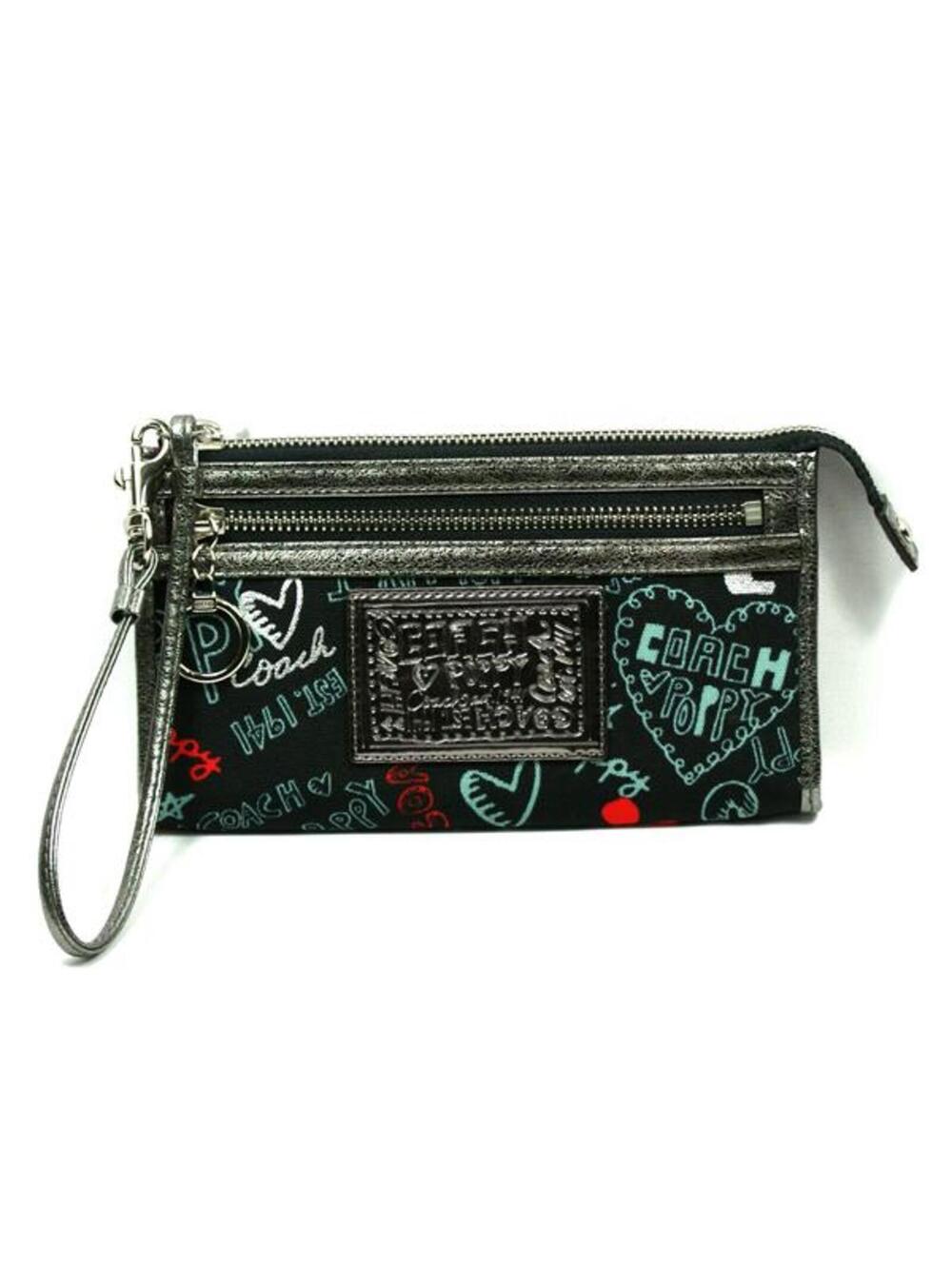 COACH POPPY GRAFFITI ZIP WRISTLET